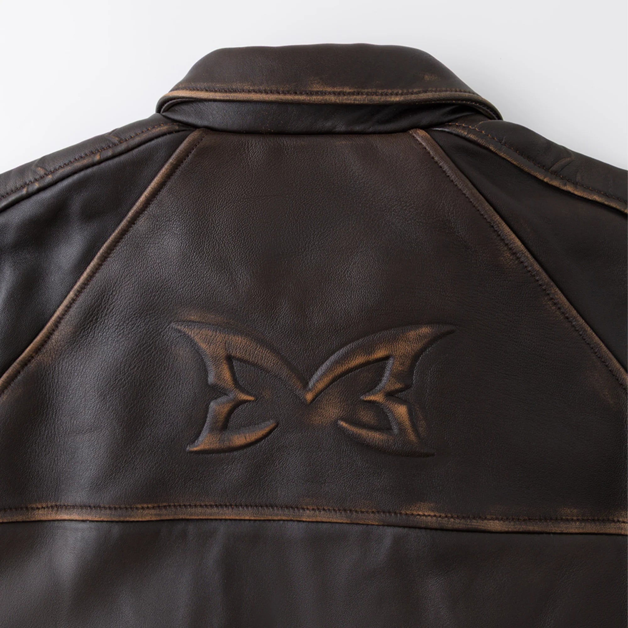MERTRA AGED LEATHER JACKET (BROWN)