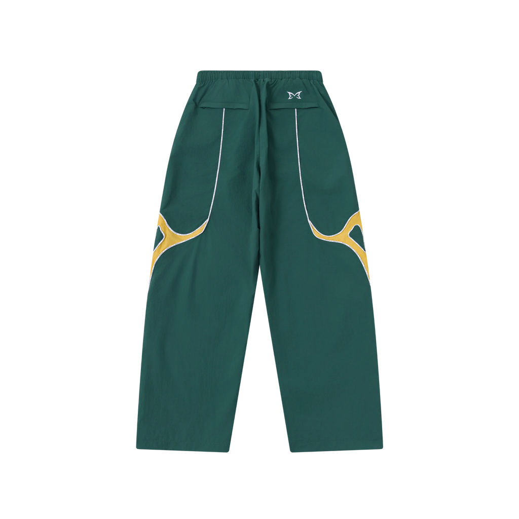 MERTRA DOWN UNDA TRACK PANTS (GREEN / YELLOW)