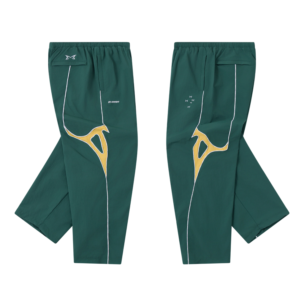 MERTRA DOWN UNDA TRACK PANTS (GREEN / YELLOW)