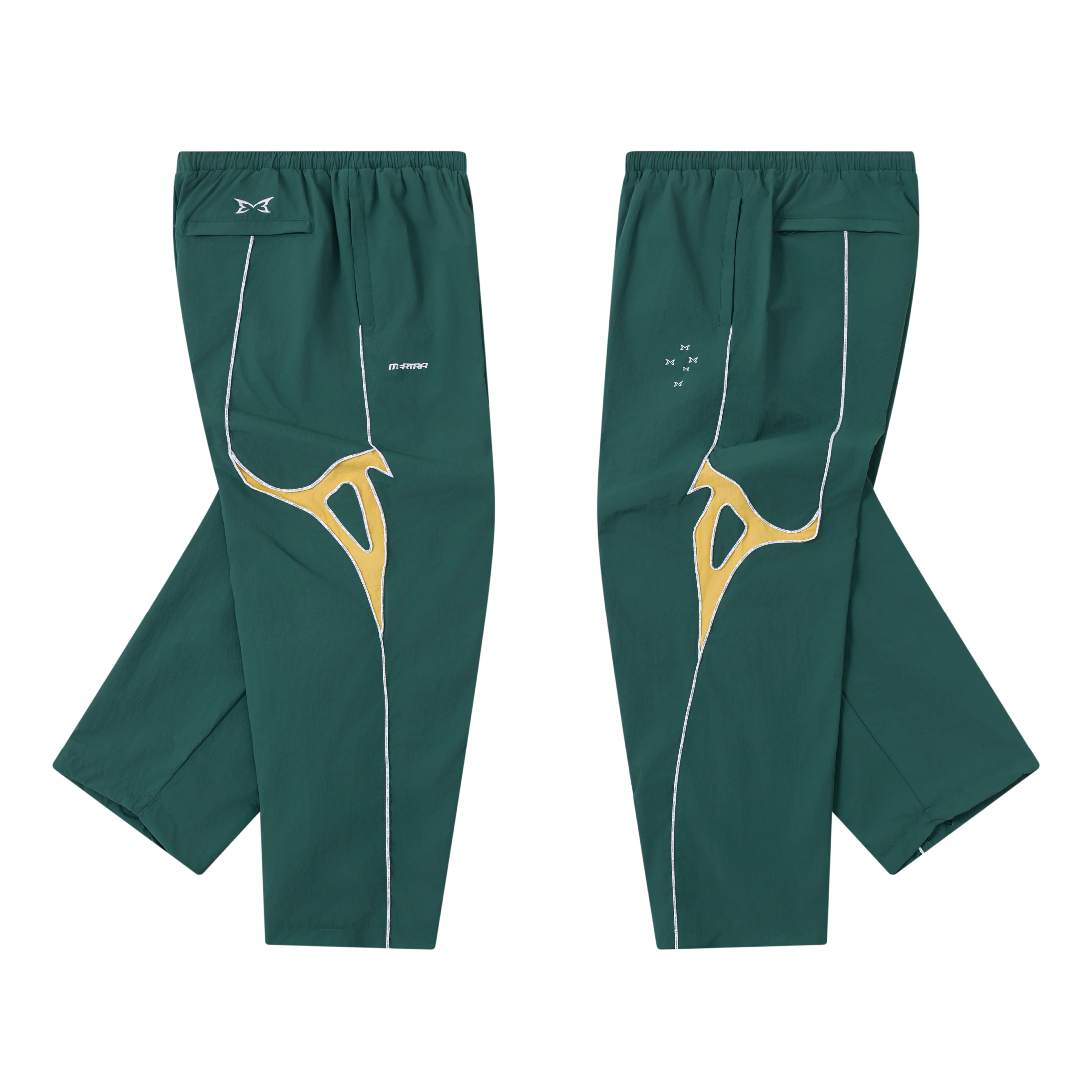 MERTRA DOWN UNDA TRACK PANTS (GREEN / YELLOW)