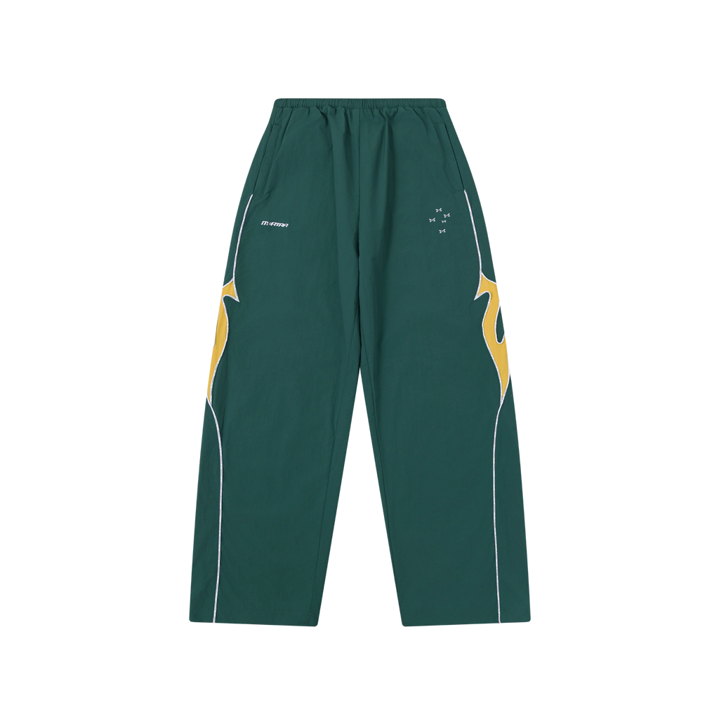 MERTRA DOWN UNDA TRACK PANTS (GREEN / YELLOW)