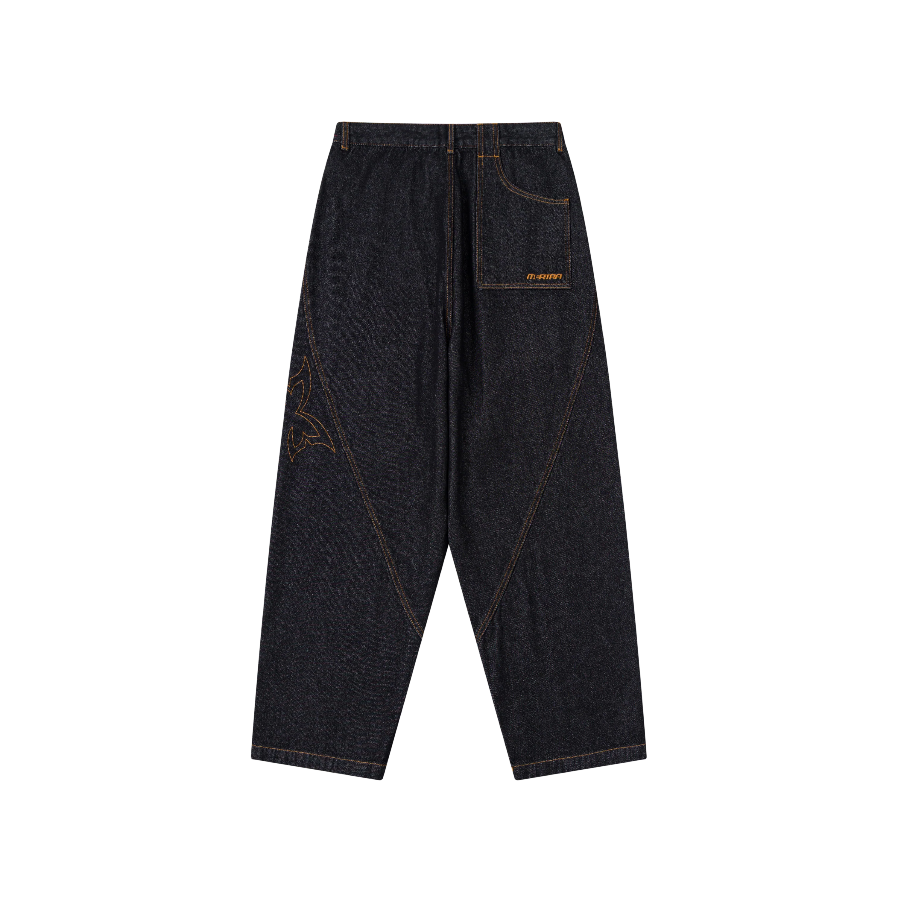 MERTRA REVERSE BIGSTEP DENIM (BLACK / GOLD) MERTRA REVERSE BIGSTEP DENIM (BLACK / GOLD)