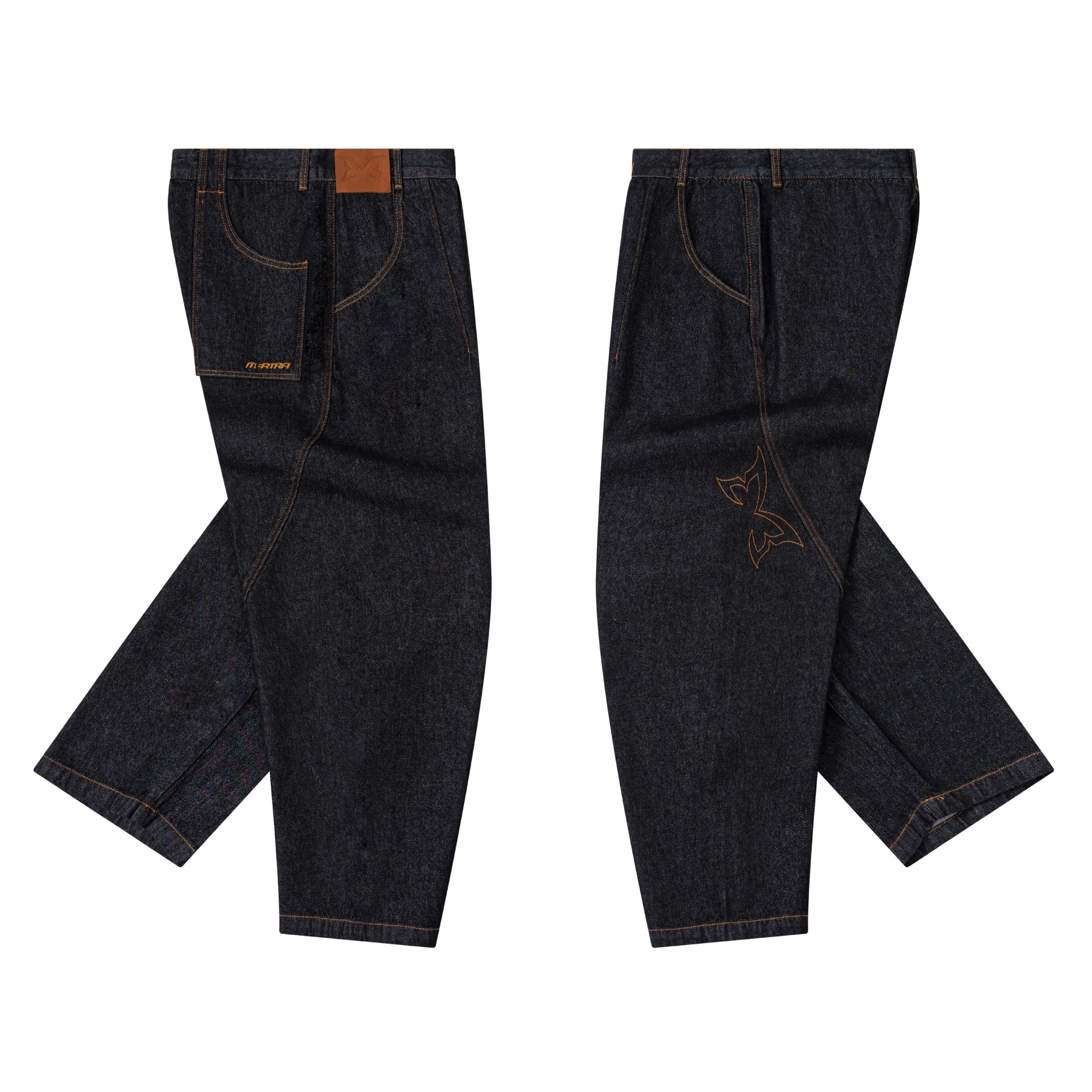 MERTRA REVERSE BIGSTEP DENIM (BLACK / GOLD) MERTRA REVERSE BIGSTEP DENIM (BLACK / GOLD)