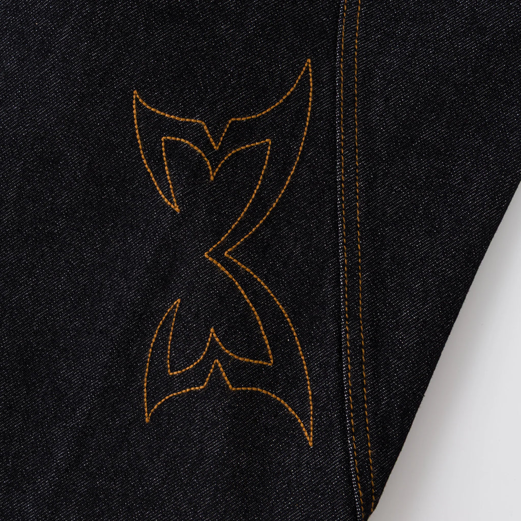 MERTRA REVERSE BIGSTEP DENIM (BLACK / GOLD)
