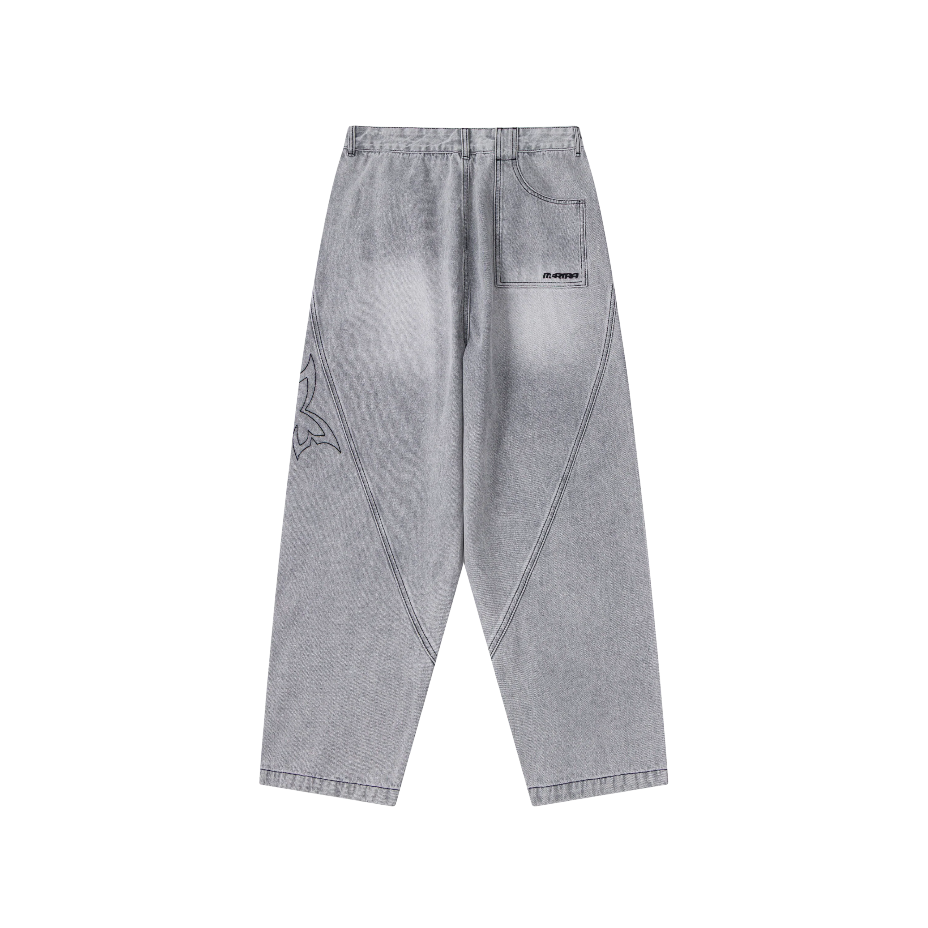 MERTRA REVERSE BIGSTEP DENIM (GREY / BLACK) MERTRA REVERSE BIGSTEP DENIM (GREY / BLACK)