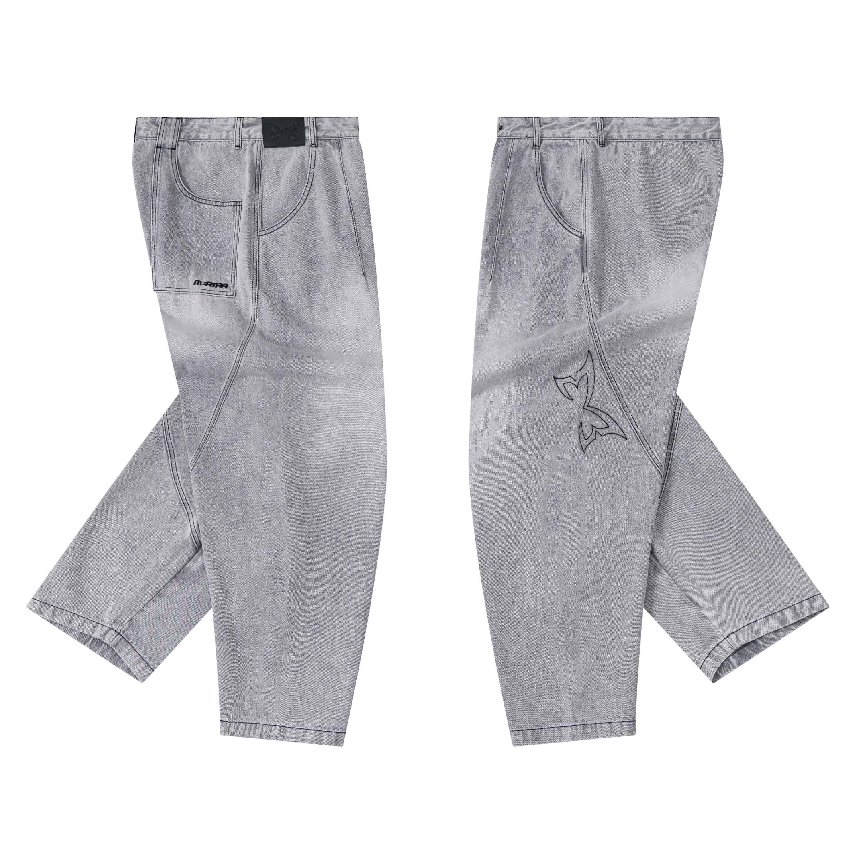 MERTRA REVERSE BIGSTEP DENIM (GREY / BLACK) MERTRA REVERSE BIGSTEP DENIM (GREY / BLACK)