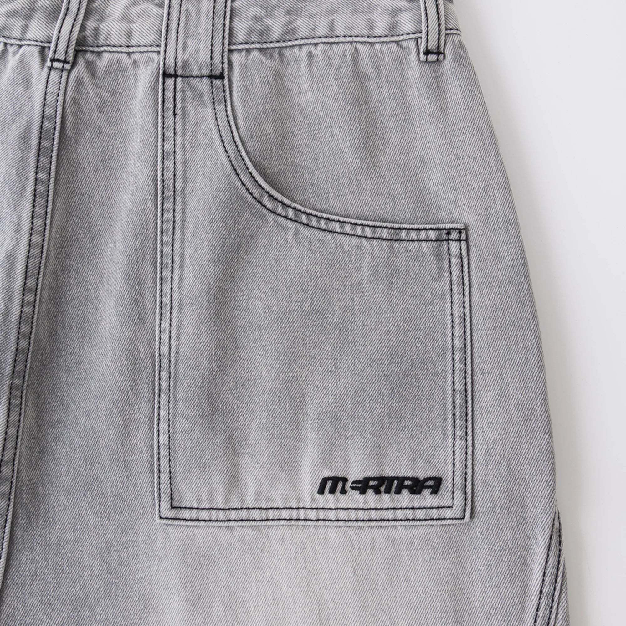 MERTRA REVERSE BIGSTEP DENIM (GREY / BLACK)