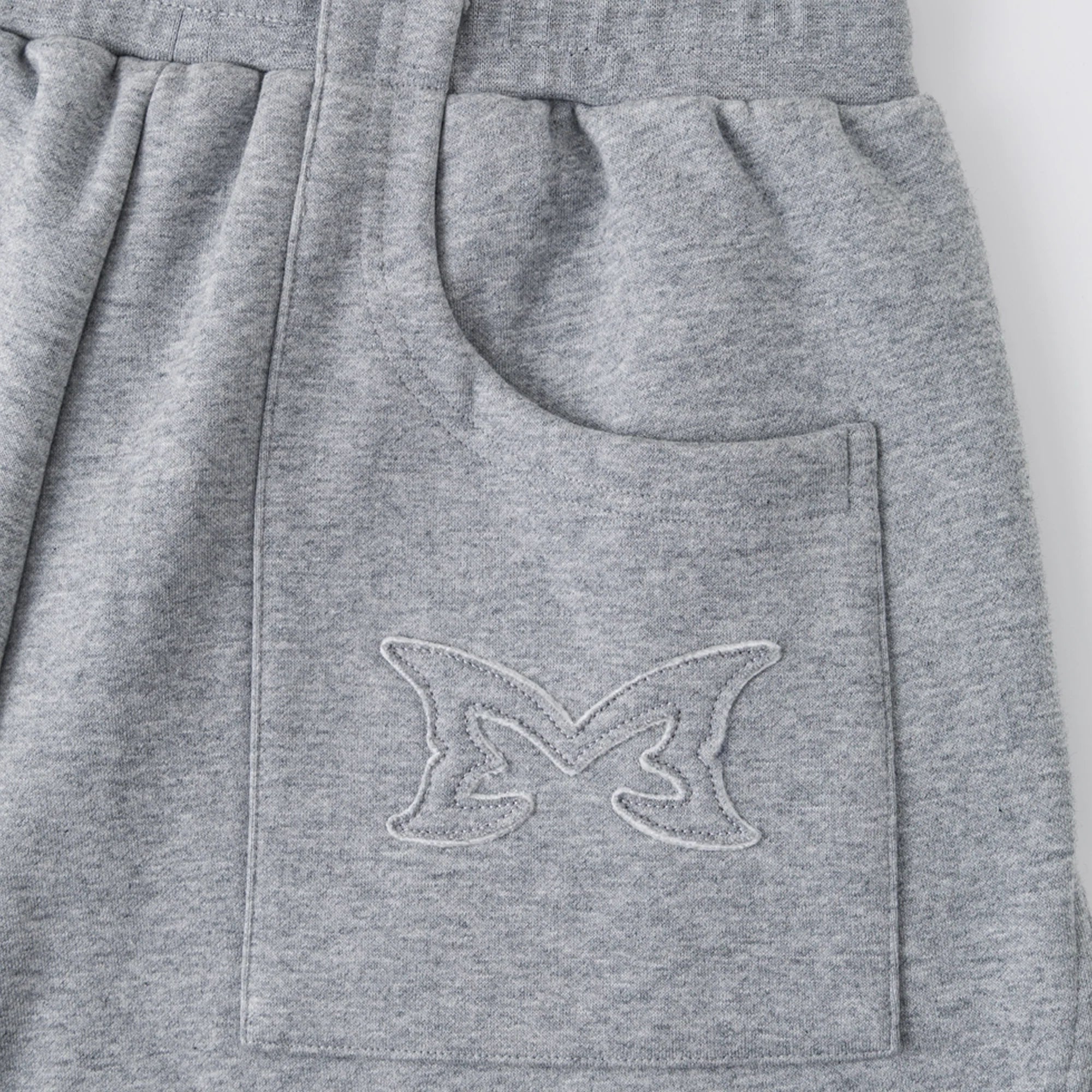 MERTRA SPLIT PANEL TRACKSUIT SHORTS (GREY)