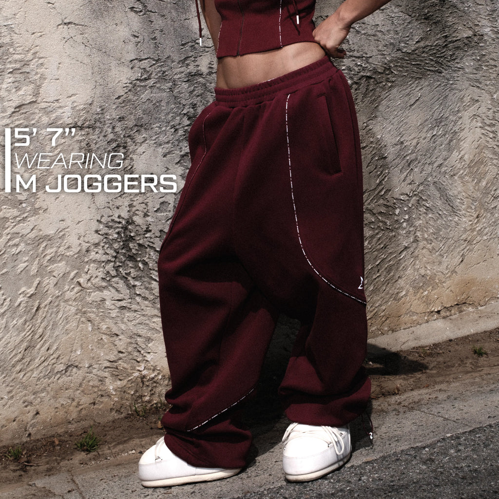 MERTRA PIPING JOGGERS MAROON