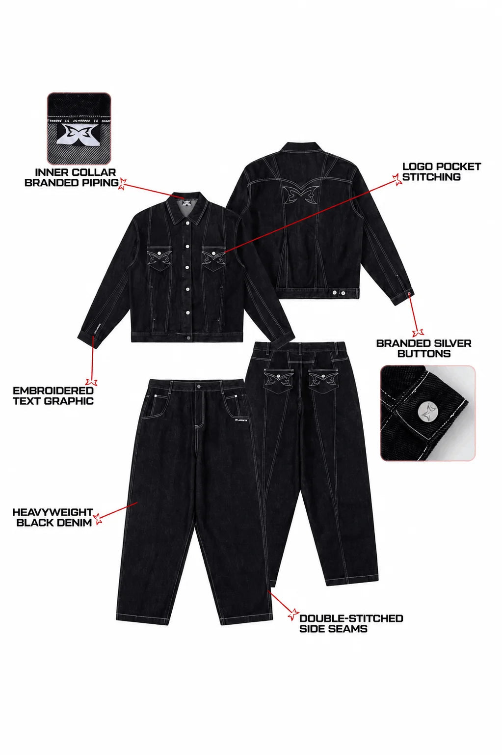 MERTRA HARDLINE DENIM PANT