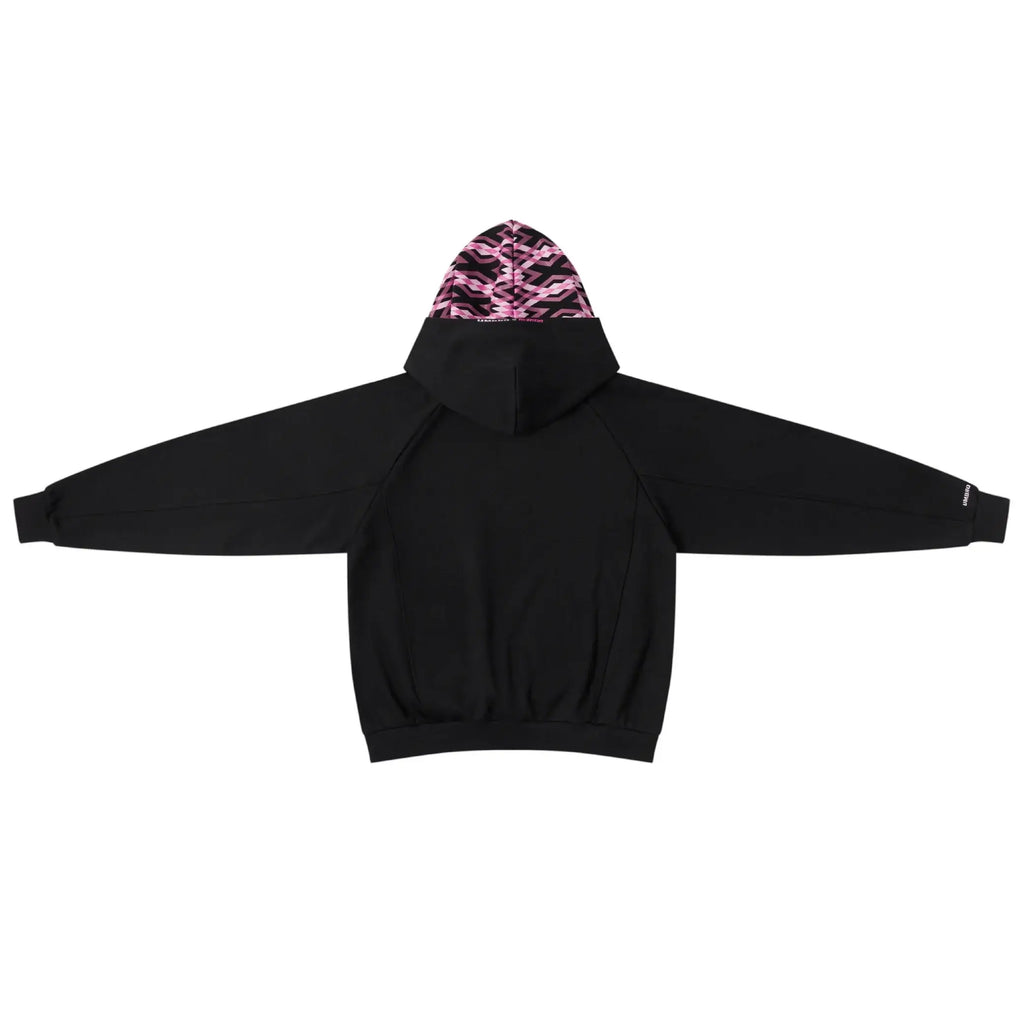MERTRA x Umbro Warm Up Hood (Black/Pink) Back View