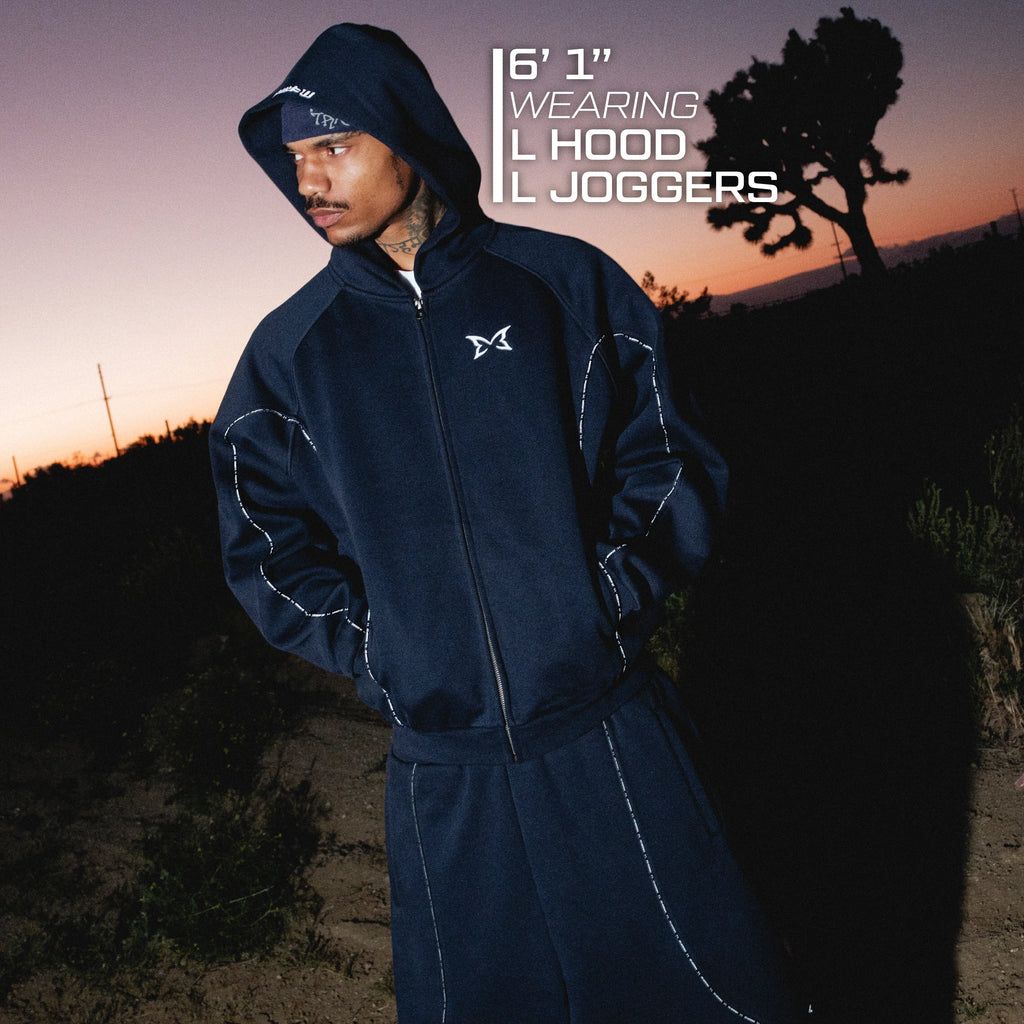 MERTRA PIPING HOOD (NAVY)