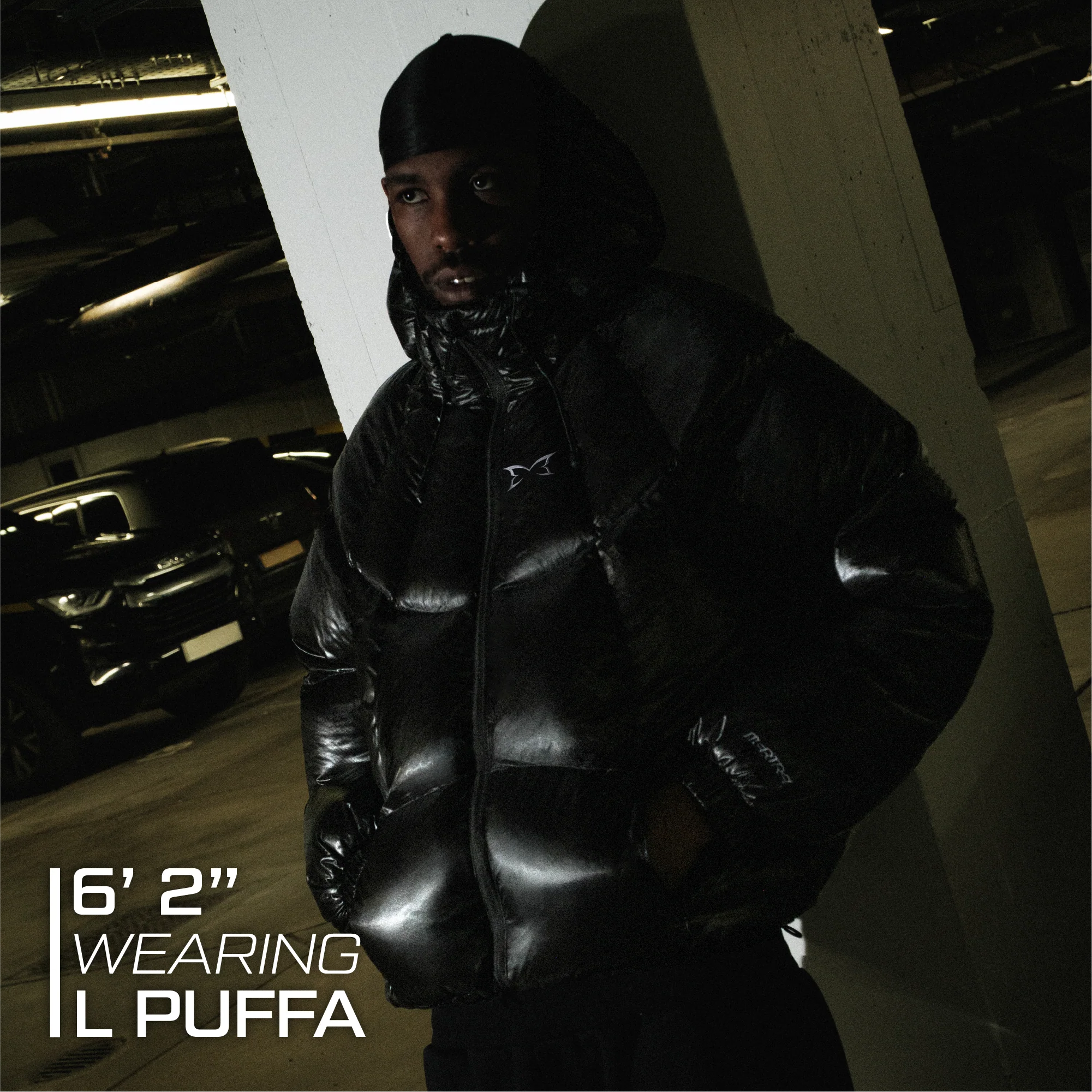 MERTRA GRID PUFFER JACKET (BLACK)
