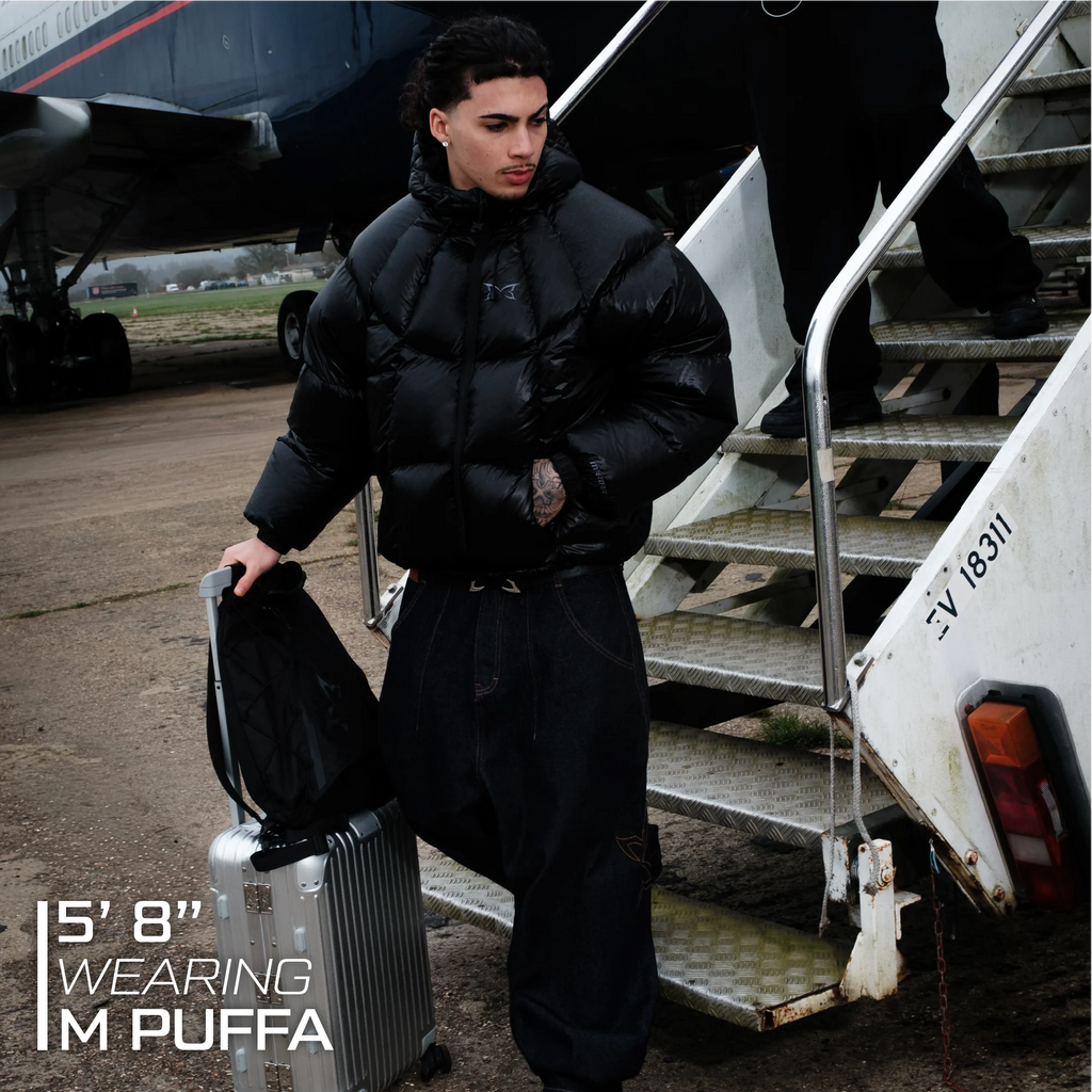 MERTRA GRID PUFFER JACKET (BLACK)